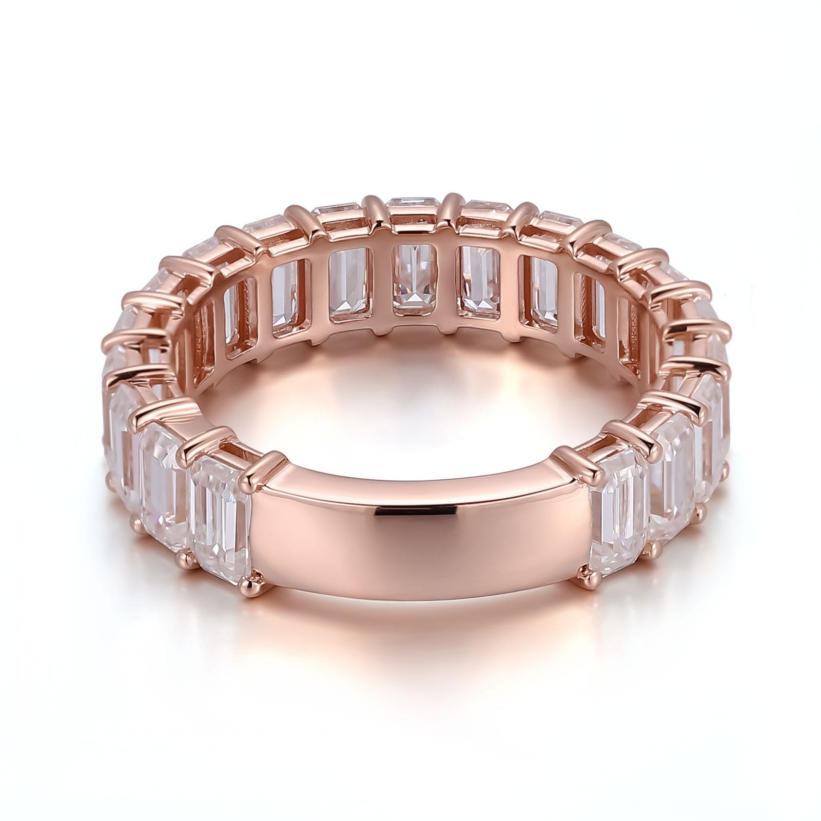 Advanced Custom 18k Rose Gold DEF VVS Moissanite Diamond Ring Fashion Jewelry Rings Set Engagement Anniversary Band Rings