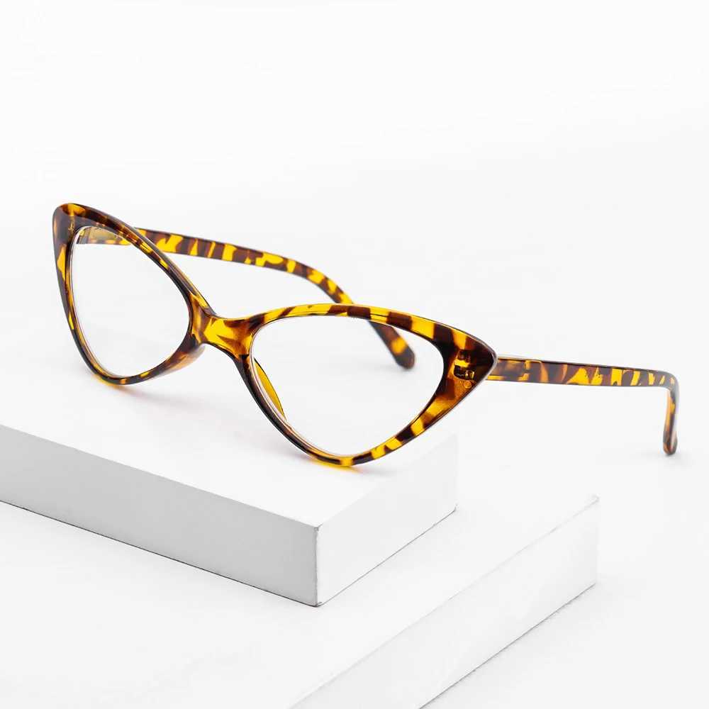 Fashion Cat Eyes Reading Glasses Ultralight Small Frame Clear Lens Presbyopic Eyeglasses For Women Men With +1.0 to +4.0 W250513