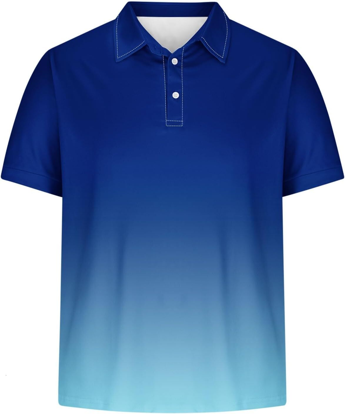 Mens Polo shirt Polo Shirts for Men Short Sleeve Button Down Collar Gradient Tees Dressy Casual Business Work Tshirt Summer Golf Tops Polos shirts