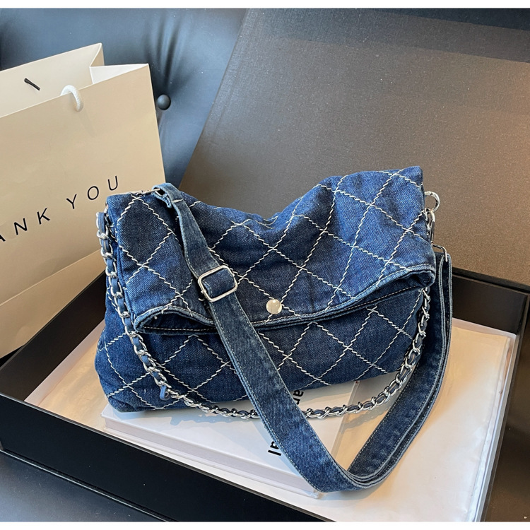 Designer Women's Shoulder Bag Denim Fashion New Commuter Crossbody Bag Summer Casual Mesh Handbag Women's Soft Bag Phone Bag 2025