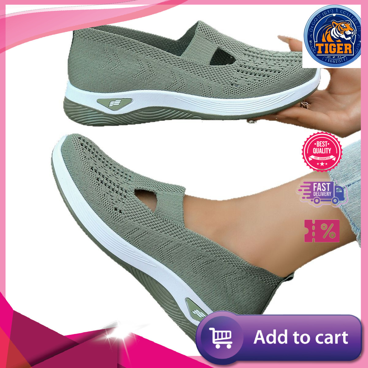 Ddmytiger Fashion Soft Soled Comfortable Hollow Summer Anti Slip Breathable Casual Mesh Shoes Outdoor Shoes
