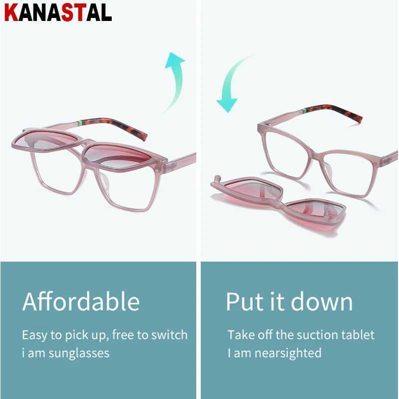 Women Optic Reading Glasses Prescription Lenses Myopia Eyewear Blue Light Blocking Goggles TR90 Eyeglasses Frame Sunglasses Clip W250513