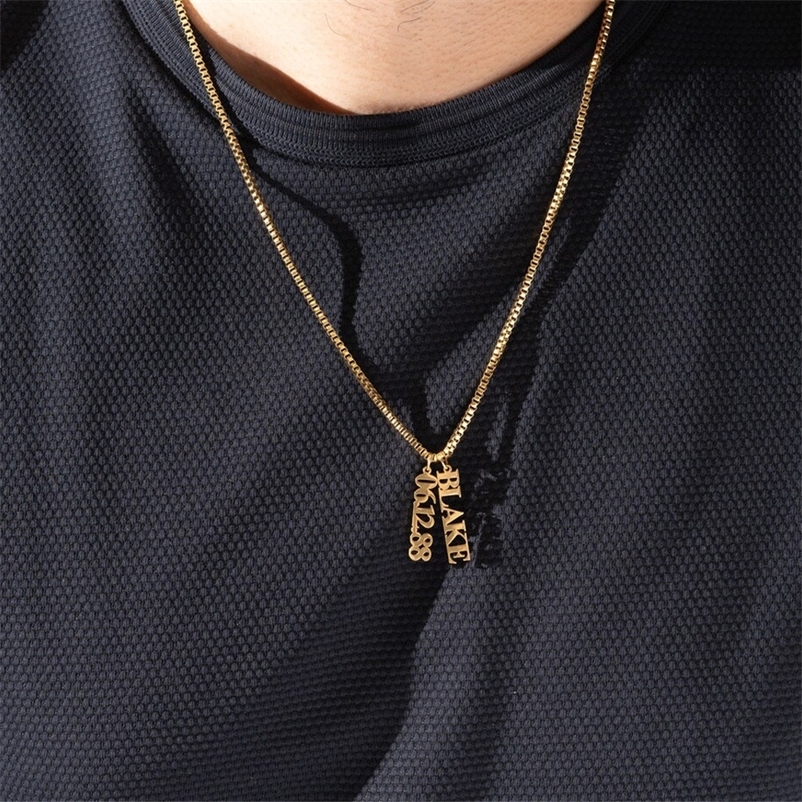 Personalized Customized Vertical Multi-Name Womens Necklace Stainless Steel Nameplate Pendant Ideal for Romantic Gifts 250512