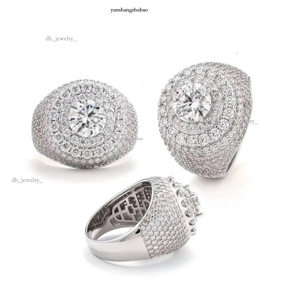8mm Moissanite for Men Iced Out Rings Women S Sier Wedding Ring Finger Jewelry Pass Dias Tester Free Shipping