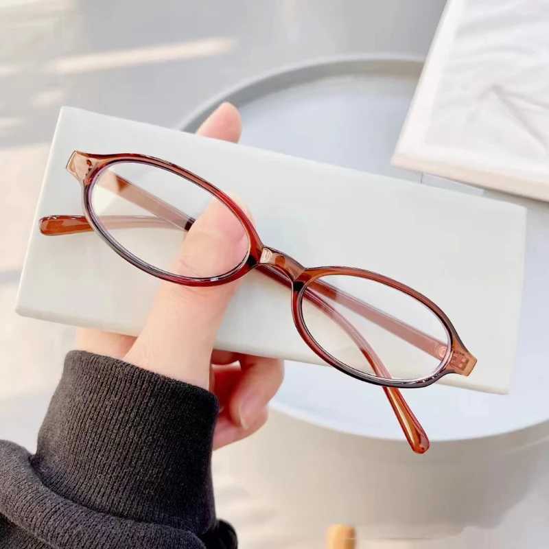 Women Fashionable Myopia Glasses Trendy New Small Frame Near Sight Eyeglasses for Female Men Vintage Oval Computer Eyewear W250513