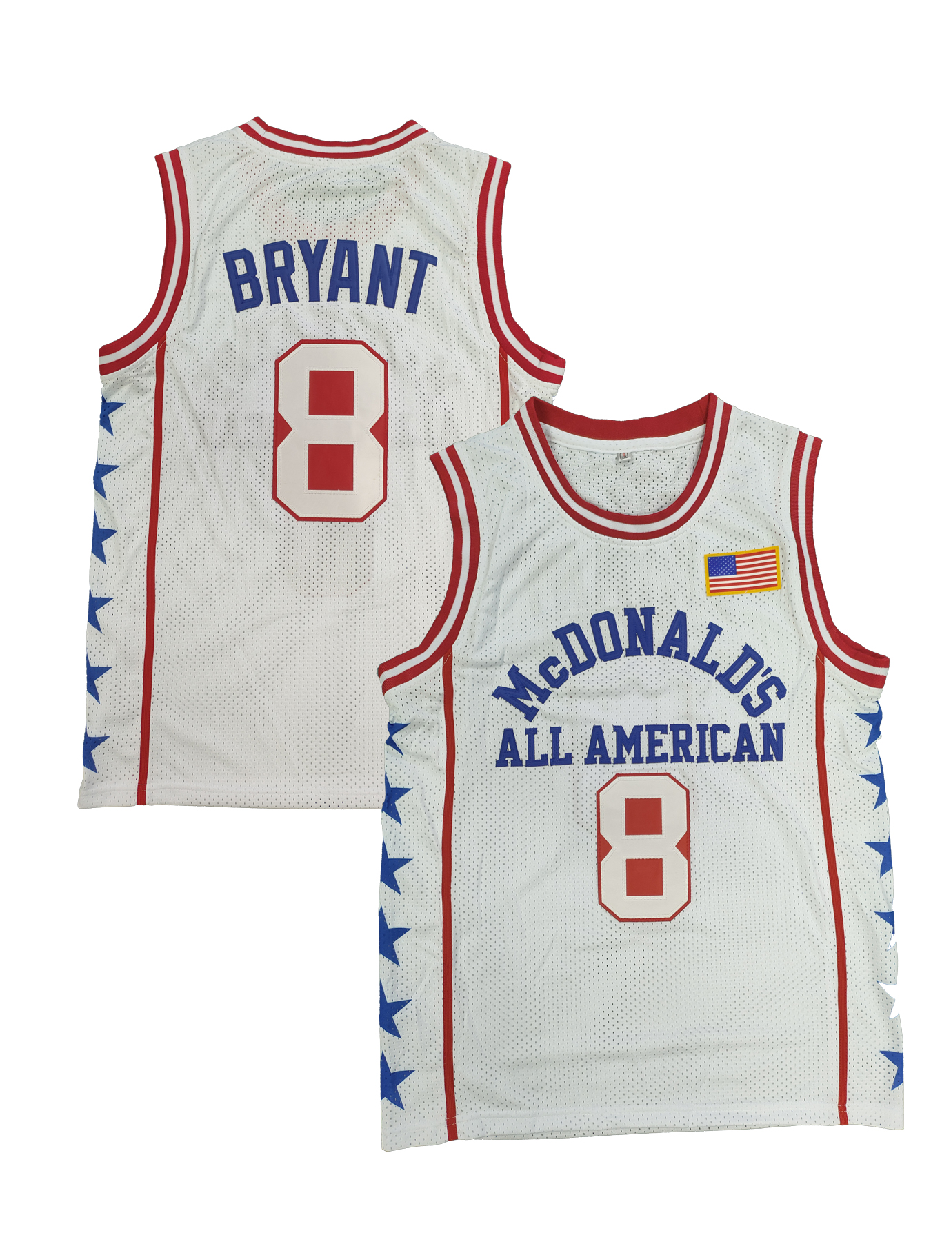 Bryant 33 MCDONALD ALL AMERICAN Blue and White Basketall Jeresys 2025 Men's Embroidered Stitched Size S-XXXL for daily & casual