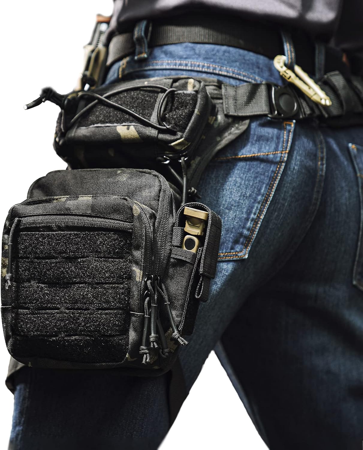 VOTAGOO Drop Leg Bag for Men Women Military Tactical Thigh Pack Pouch Multifunctional Tactical Package Outdoor Hiking Thigh Bag