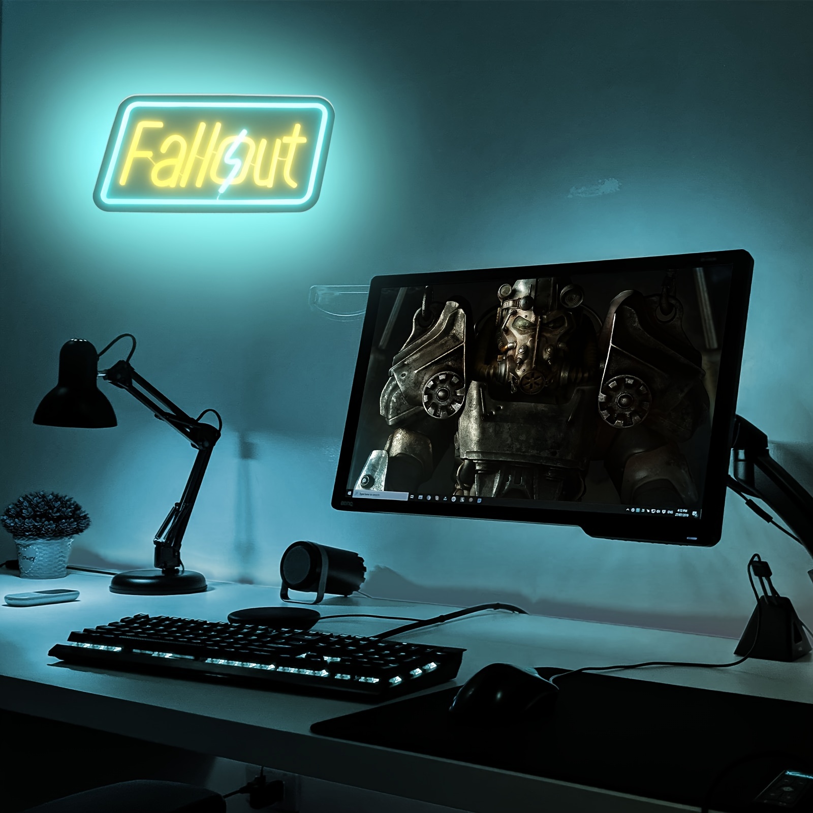 Fallout Neon Sign,USB Powered Adjustable LED Light for Wall Decor, Eco-Friendly Fallout Neon Lamp for Living Room & Bar, Perfect Gift for Gamers & Fan