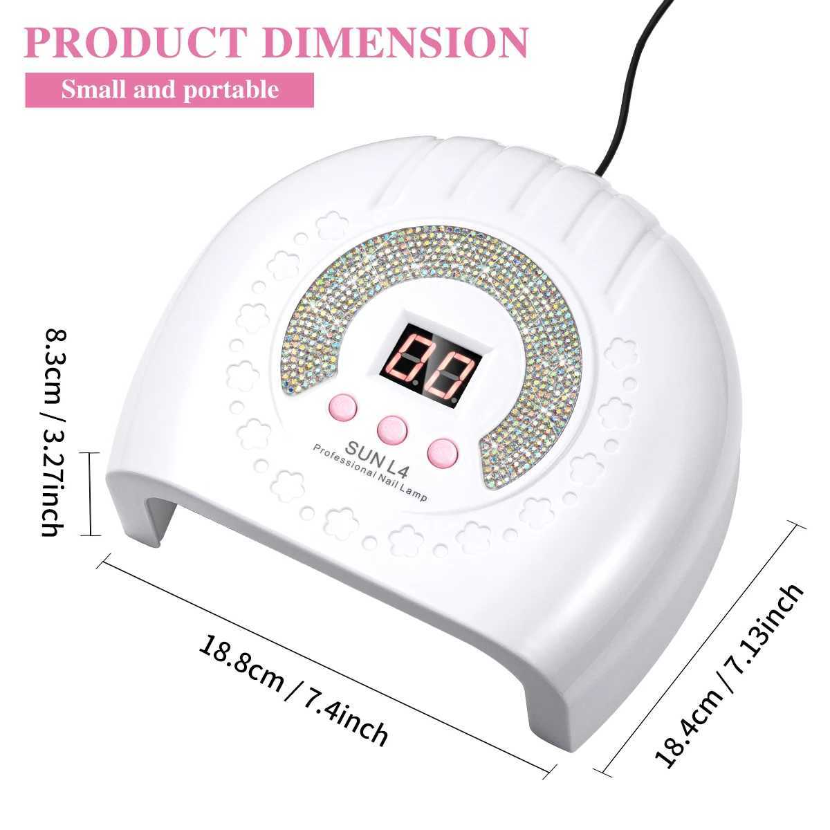 UV LED Nail Lamp Professional Nail Gel Curing Nail Lamp Diamond Design Dryer With Timer Sensor for Quick Drying Nail Tools W250513