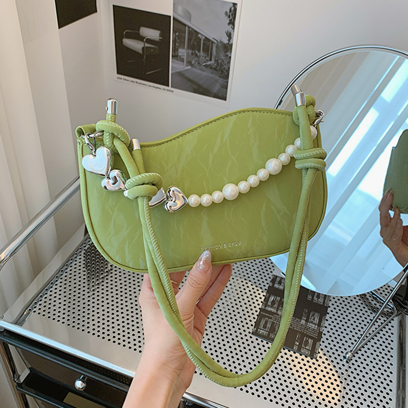 Premium Pearl Chain Underarm for Women 2024 Spring/Summer New Collection Niche Crossbody Candy Color Fashion Shoulder Bag