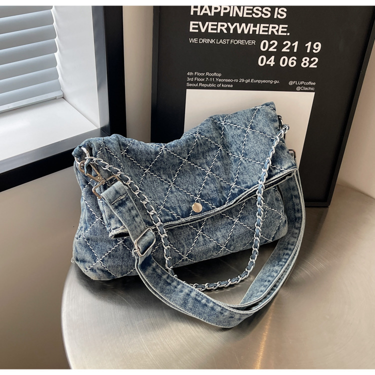 Designer Women's Shoulder Bag Denim Fashion New Commuter Crossbody Bag Summer Casual Mesh Handbag Women's Soft Bag Phone Bag 2025