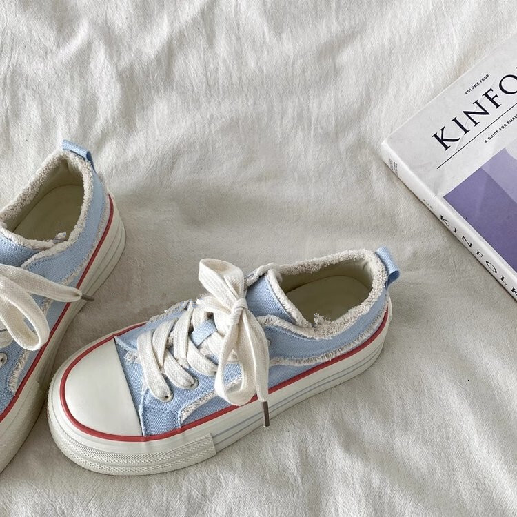 Thick Soled Height Increasing Shoes For Women In The Casual Shoes Summer Of Korean Version Versatile Campus Style Student Casual Board Shoes Trendy Dd