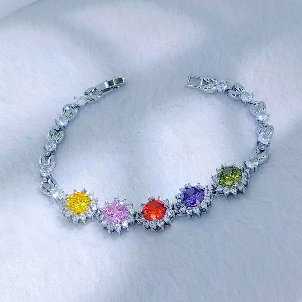 trendy fashion moissanite bracelet high carbon zircon aaa quality jewelry