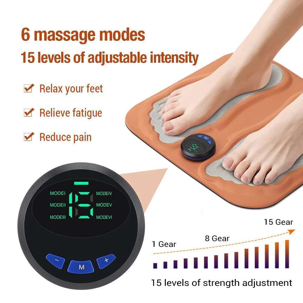 Smart 3D Massage Feet Massager Improve Blood Circulation Relax Muscles Slim Legs Rechargeable Foot Pad