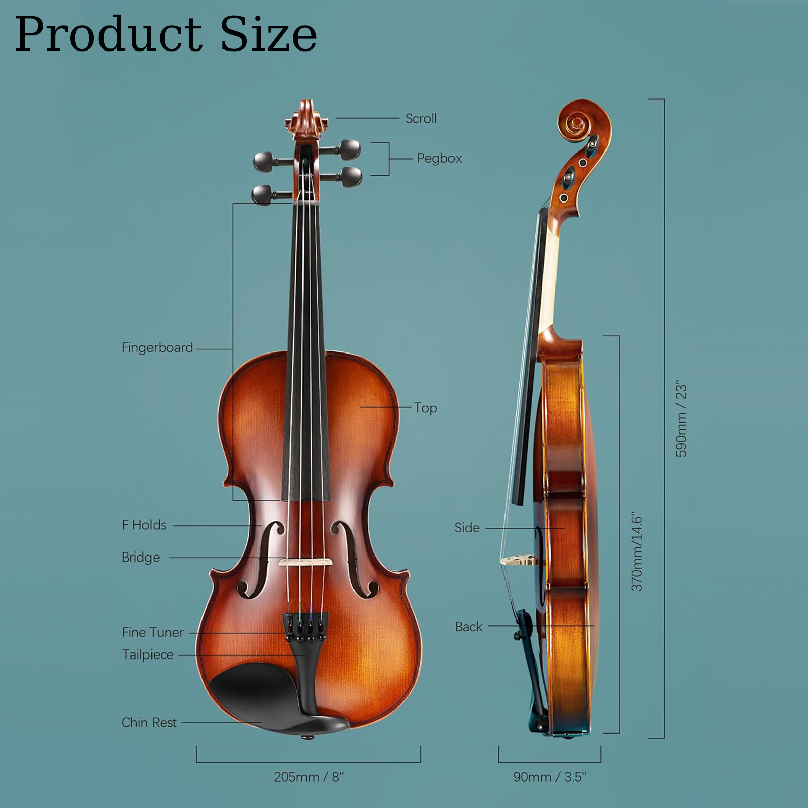 Creative Decorations: Colorful Multilayered Violin for Play and Learning