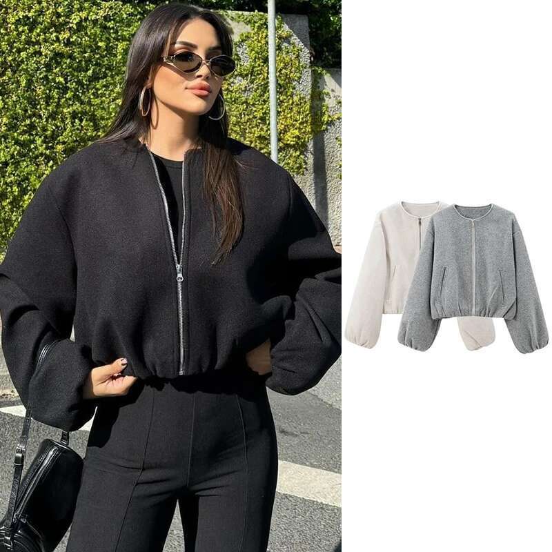 Jackets Spring 2025 New Chic Loose Women's Elegant Fashion Street Warm Youth Coat Jacket