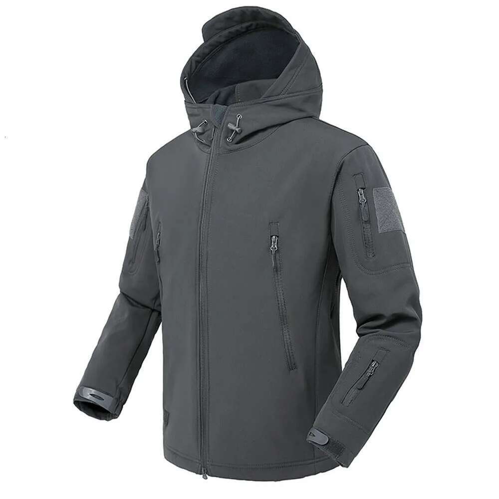 Military Shark Skin Soft Shell Tactical Windproof Waterproof Jacket Men Army Combat Jackets Mens Hooded Bomber Coats