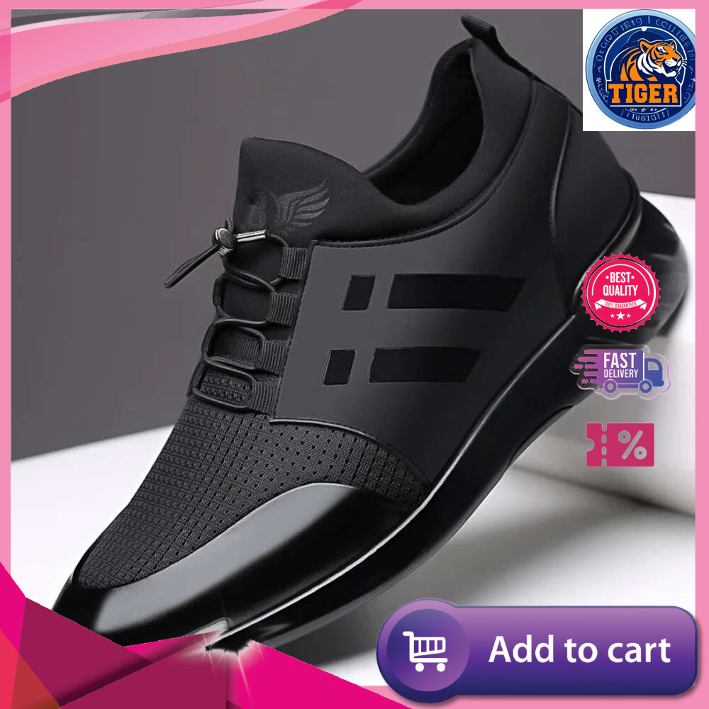 Ddmytiger Lightweight Mens Sneakers Running Rubber Males Breathable New Vulcanize For Men Height Increase Leather Shoes Outdoor Shoes