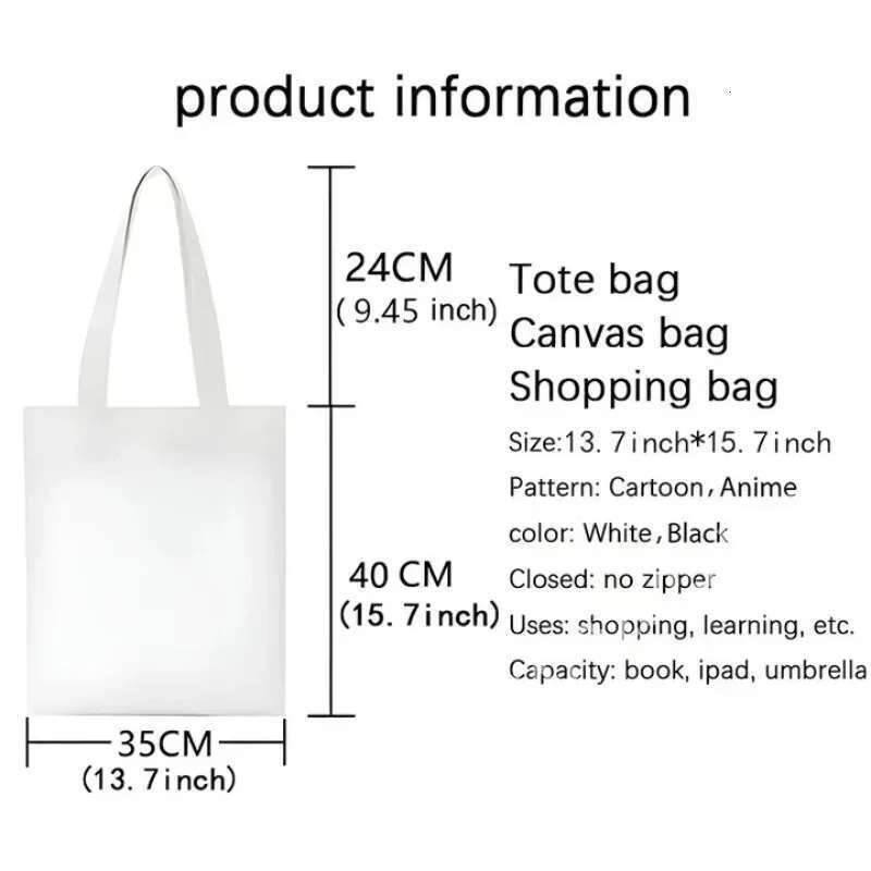 ddmy Shopping Attack Titan Shingeki No Kyojin Shopper Handbag Women's Canvas Shoulder Environmental Large Capacity Bag