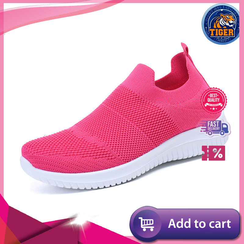Ddmytiger One Step Women S Mom Summer Flying Weave Breathable Single Lightweight Soft Sole Elderly Mesh Sports Shoes Outdoor Shoes