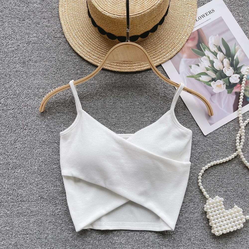Irregular Casual Sport Camisole Women Strap Design Solid Fashion 2025 Y2K Elegant Ladies Chic Slim Tank Tops