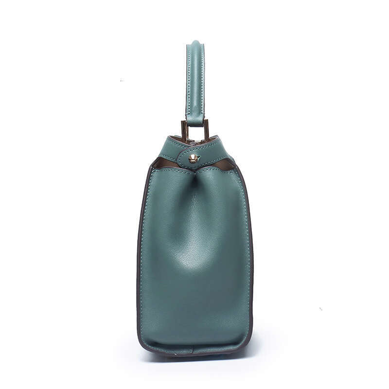 New Royal Sister Genuine Leather Professional Style Temperament Rotating Buckle Large Cat Cowhide Women s Crossbody Bag Handheld