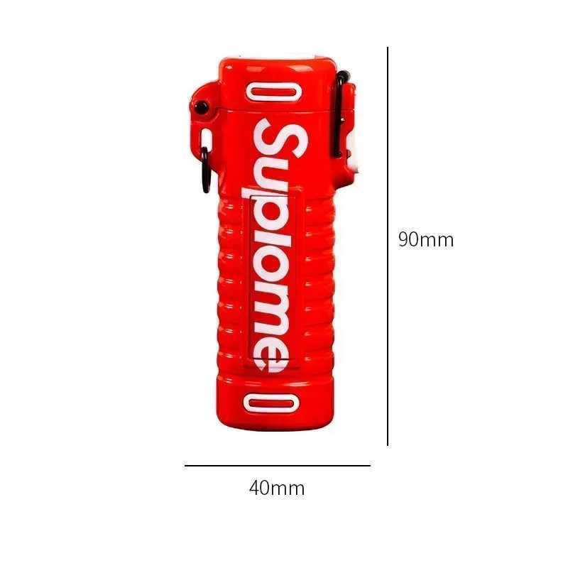 New Outdoor Windproof Pendant Inflatable Lighter Fashionable Letter Jet Green Flame Strong Firepower Portable Lighter Mens Gift Y250513