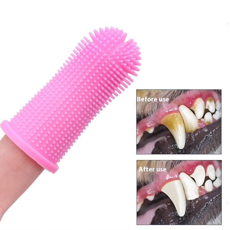 Pet Teeth Cleaning Silicone Finger Set Toothbrush Dog And Cat Gingival Care Soft Brush Supplies