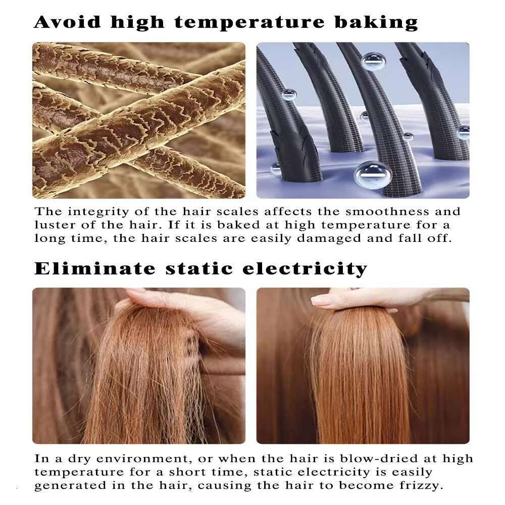 Leafless 220V Professional Hair Dryer 1600W Salon Travel Home Styling Blow Drier Tool