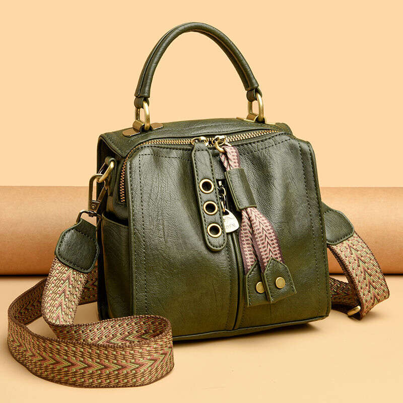 Brand genuine leather shoulder crossbody for women 2025 new trendy fashion handbag casual versatile pillow bag