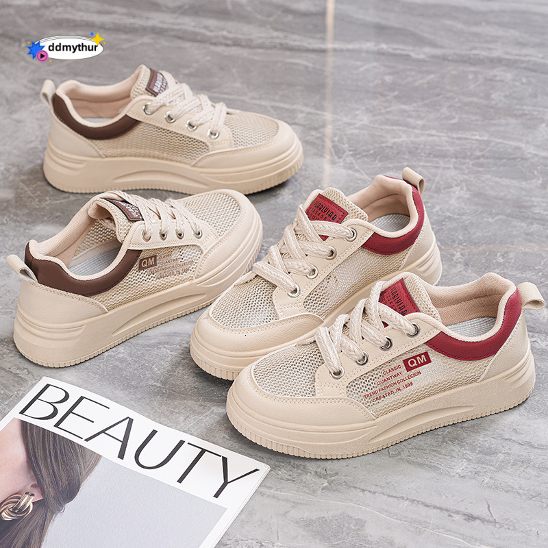 Breathable Sports Women's Summer 2024 New Single Board Student Mesh Soft Sole Dad Shoes ddmythur