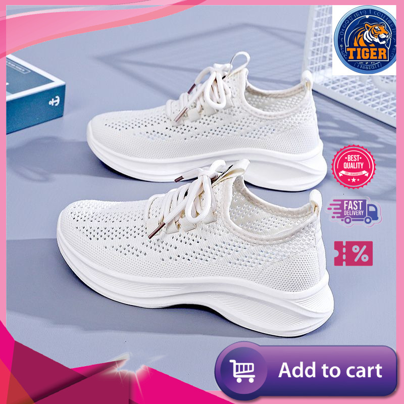 Ddmytiger new summer breathable perforated sports shoes mesh surface casual lightweight shock-absorbing women shoes anti-slip running soft-soled mesh 