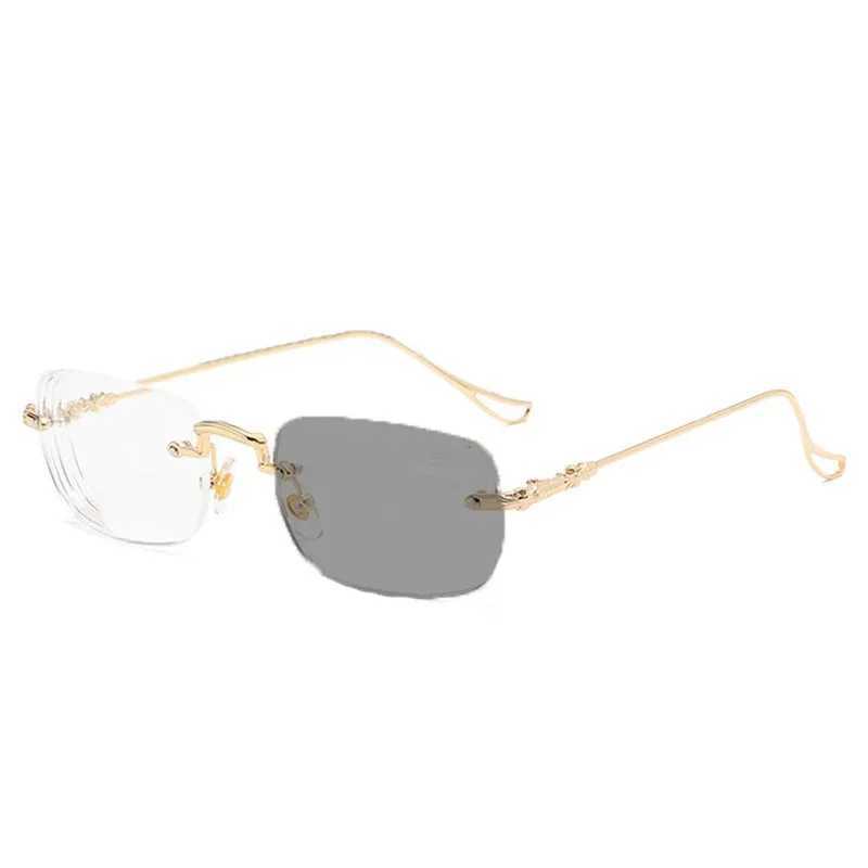 Photochromic Myopia Glasses Luxury Rectangular Square Near Sight Eyeglasses Fashion Color Changing Minus Eyewear Diopter To -4.0 W250513