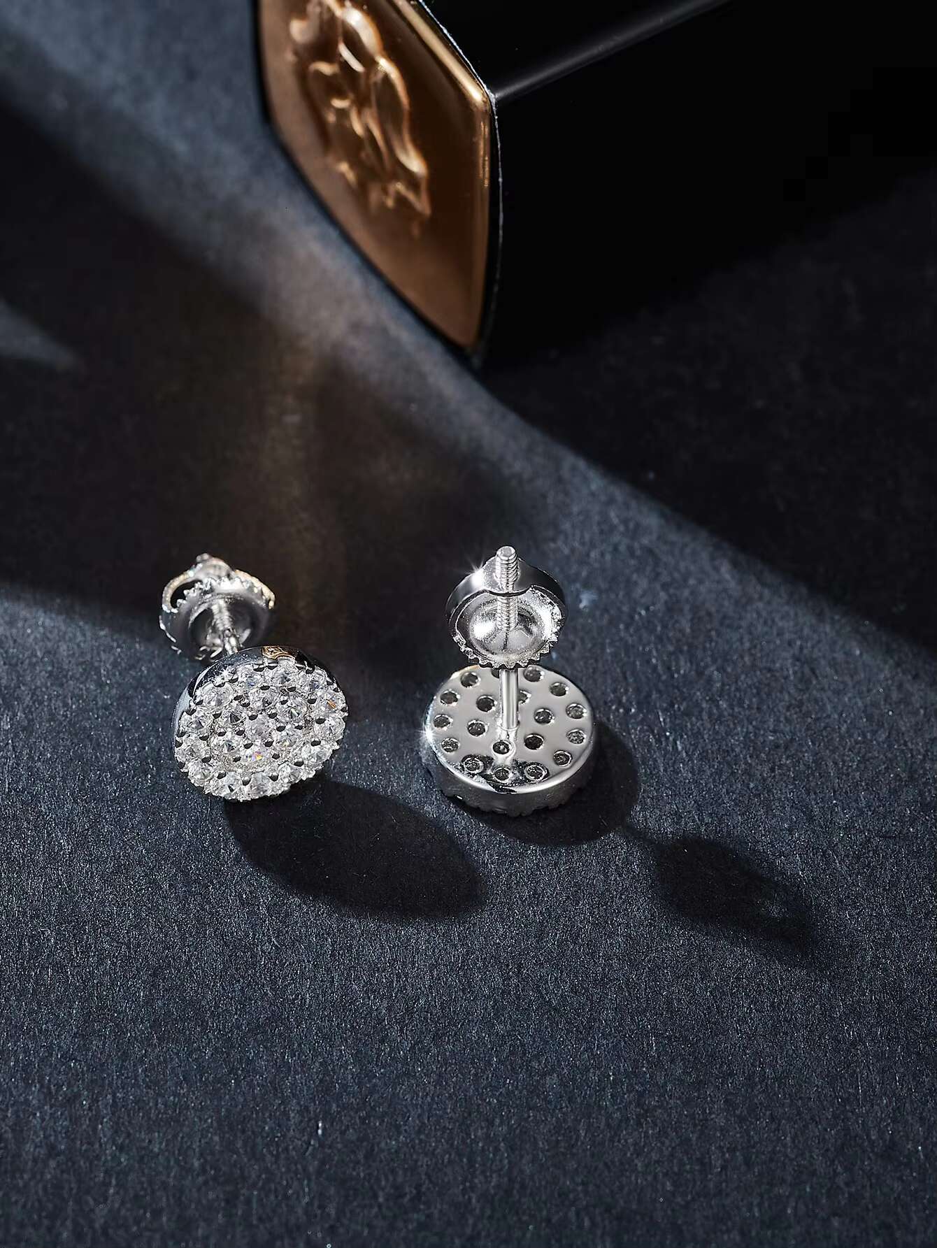 925 Sterling Silver Fine Dangle Earrings with VVS Moissanite Diamond S925 Silver Stud Wedding Birthday Fashion Jewelry Gift