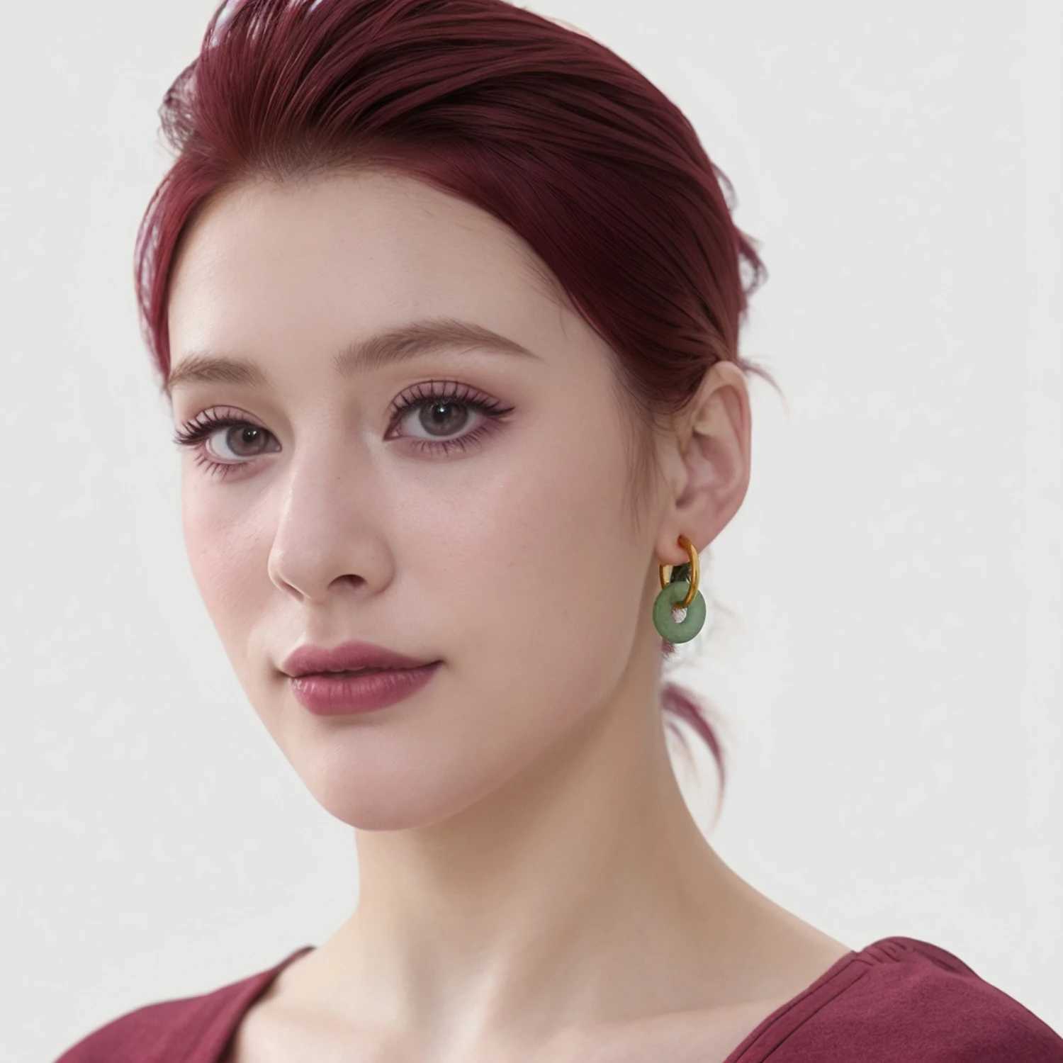 UHBINYCA Natural Agate Stone Charms Hoop Earrings for Women Girls Stainless Steel Waterproof High-quality Daily Jewelry Y250510