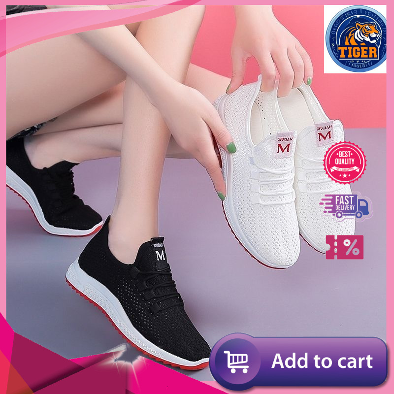 Ddmytiger Mesh For Women Breathable Sports Summer High Rise S Shoes New Student Versatile White Casual Outdoor Shoes