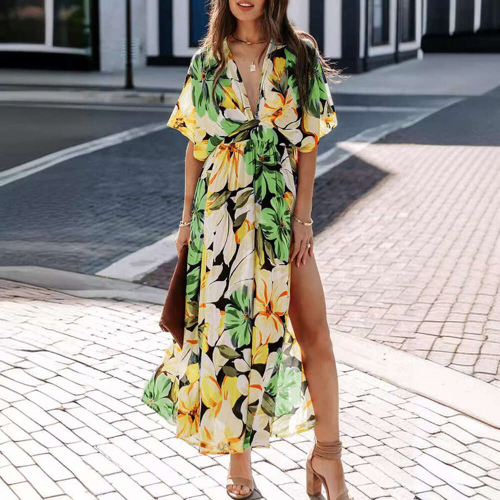 Women Clothes Dress Summer Women S New Sexy High Waist Fashion Printed Split Dress For Women KQ