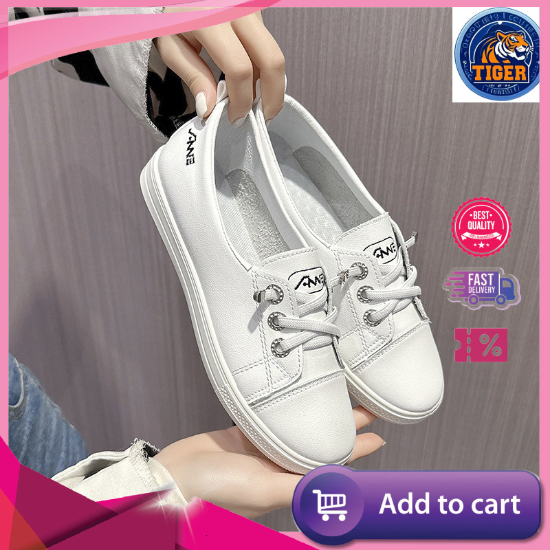 Ddmytiger Soft Leather Summer White Versatile Pedals Breathable Comfortable Sole Top Single Women S Spring And Autumn Board Shoes Outdoor Shoes