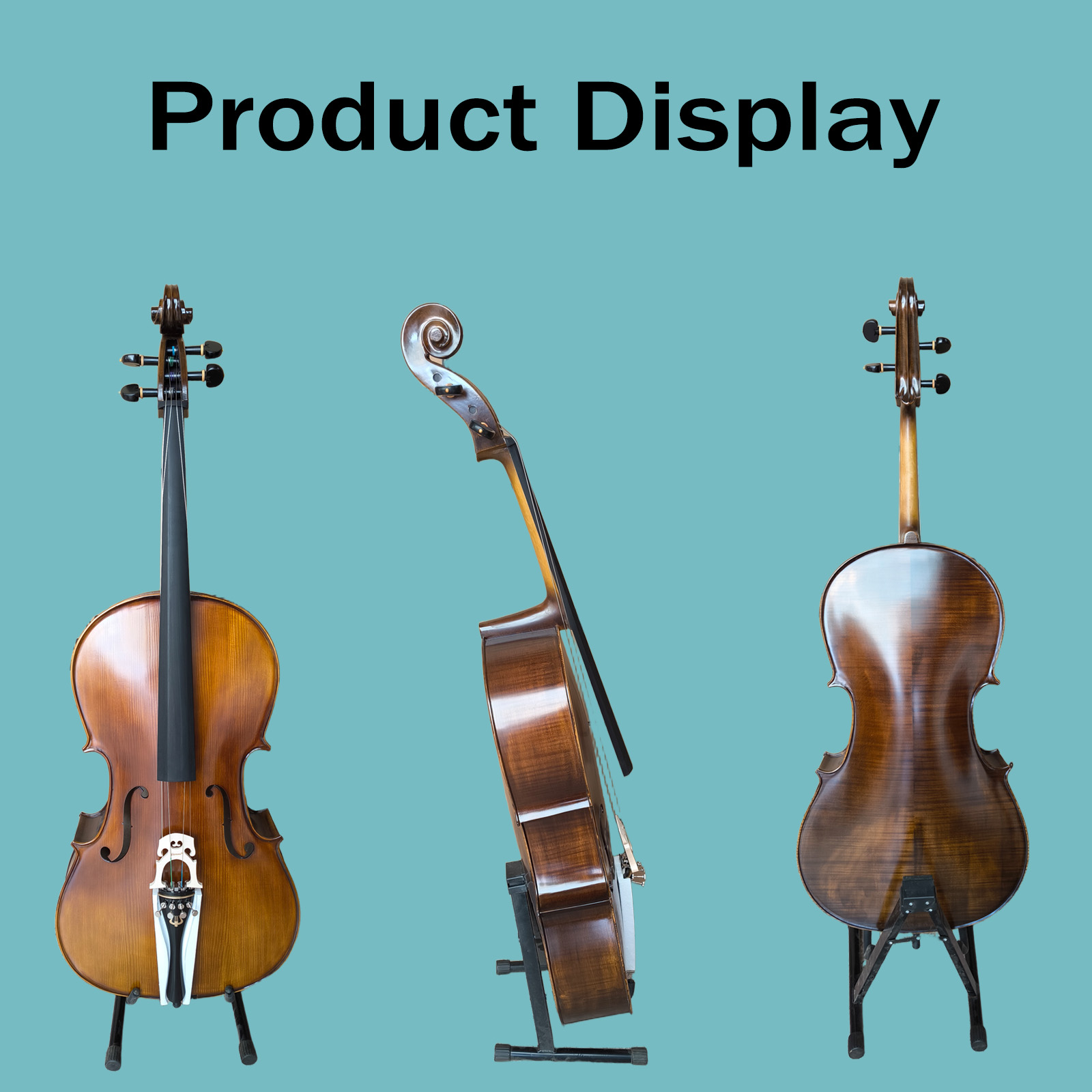 Handcrafted Solid Wood Cello - Natural Grain Beauty & Exceptional Tone