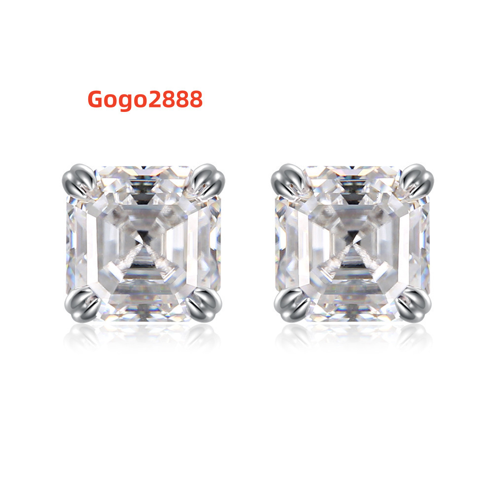 Ruizuan Moissanite Earrings Display 925 Silver Wholesale Woman Moissanite-Hip-Hop-Jewelry
