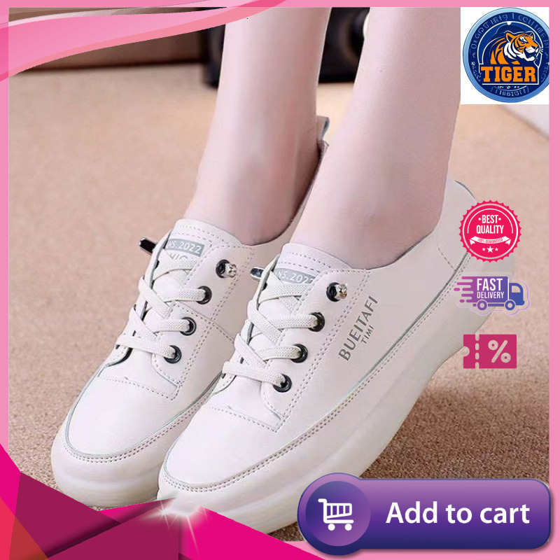Ddmytiger White For Women In The Autumn Of New Flat Bottomed Cowhide With Soft Soles Comfortable And Easy To Step On Single Shoes Outdoor Shoes
