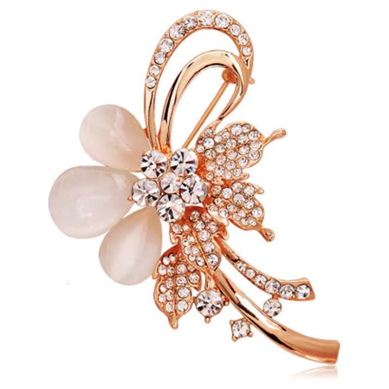 Rhinestone Vintage Flower Brooches for Women Brooch Pin Fashion Dress Coat Accessories Jewelry