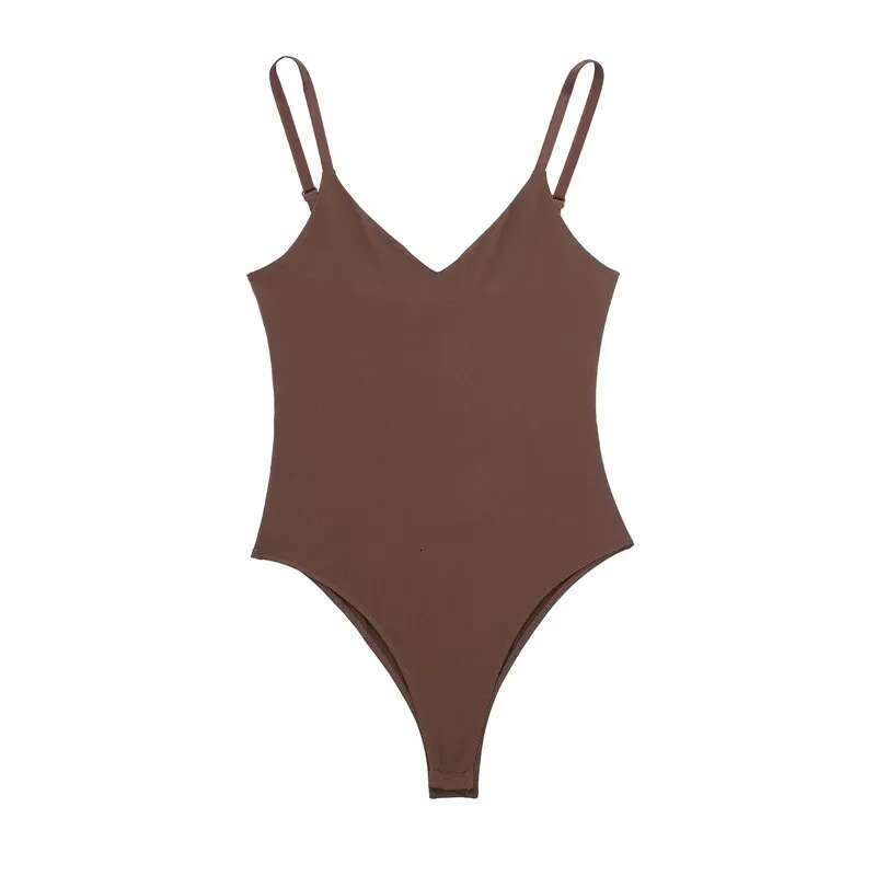 TRAF 2025 Black Body Strappy Sleeveless Bodysuit Women Bodycon Backless Sexy bodysiuts Woman Lingerie Summer Overalls