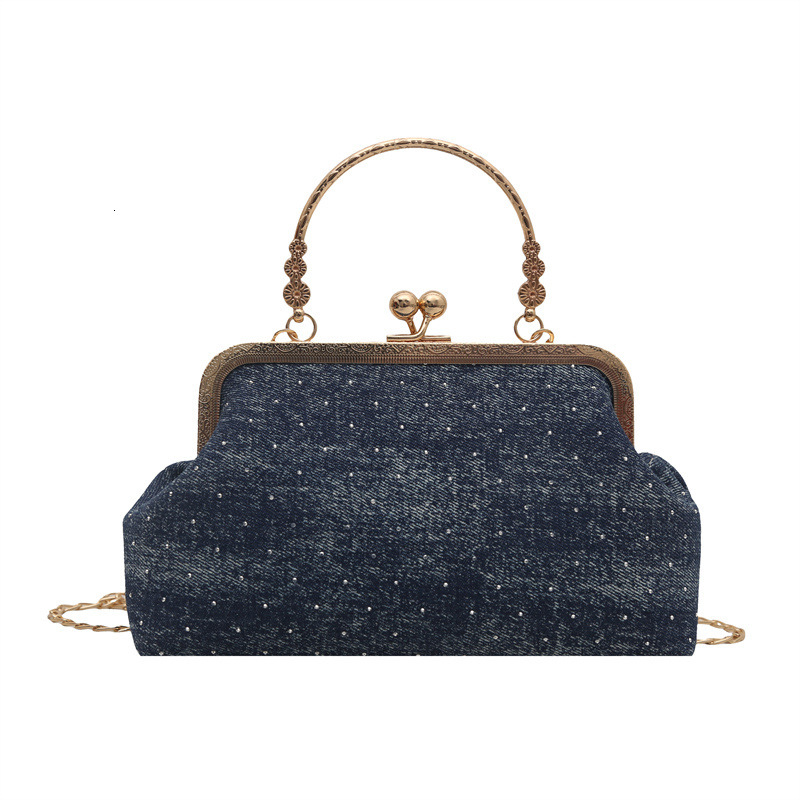 Fashion metal hand-held cheongsam women's 2025 summer new pearl light luxury shoulder chain crossbody bag
