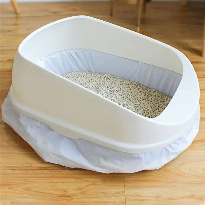 20Pcs Litter Thick Plastic Poop Bag Large Capacity Cat Toilet Pouch Drawstring Hygiene Pet Products