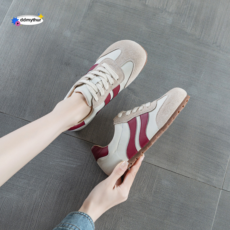 Leisure sports training 2024 new leather flat Forrest Gump shoes for women ddmythur