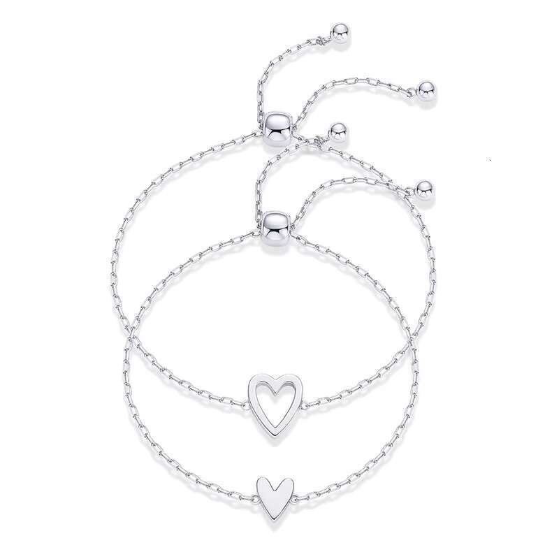 DHCollections Gold Plated Waterproof Stainless Steel Exquisite Hollow Heart shaped Friendship Couple Bracelet