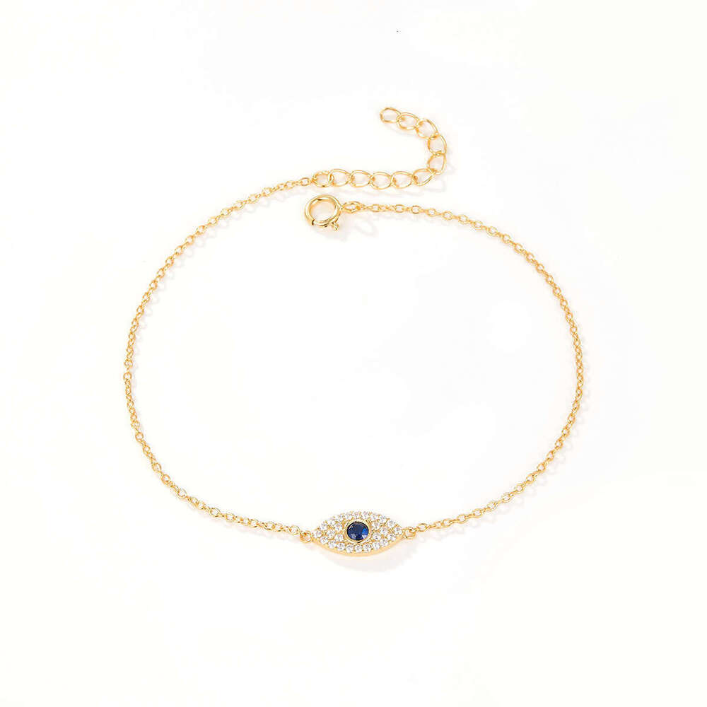 pure sier devils eye bracelet a luxurious and highend feel inlaid with blue zircon chain jewelry
