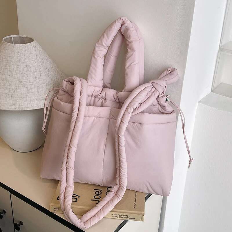 Women Puffer Tote Soft Commuting Adjustable Strap Stylish Crossbody Multi-Pockets Trendy Messenger Chic Hobo Bag
