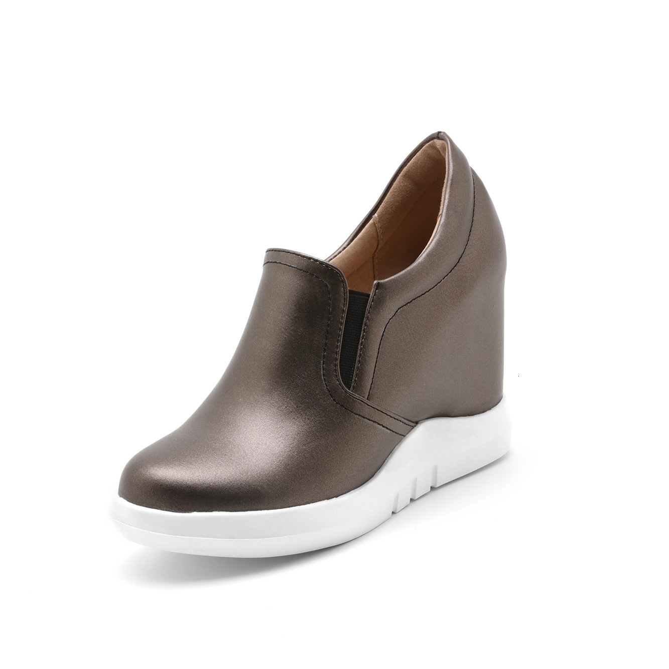 Hidden Platform Wedges Sneakers Women Spring Autumn Casual Shoes On Platform Comfort Wedge Heels Red White Sneaker Female 241213